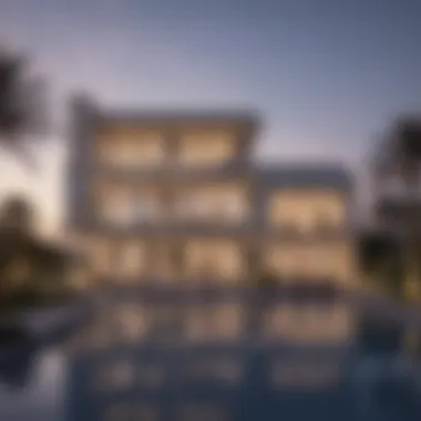 Luxury Villa Overlooking Dubai's Skyline Stunning view of a luxury villa in Dubai's skyline