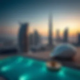 An elegant view of Dubai's skyline showcasing luxury properties