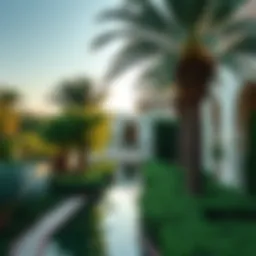 Lush greenery in Al Barari