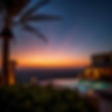 Sunset view over Al Barari