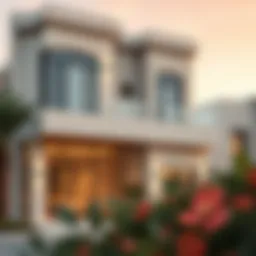 Stunning architectural design of Al Ghadeer Townhouse