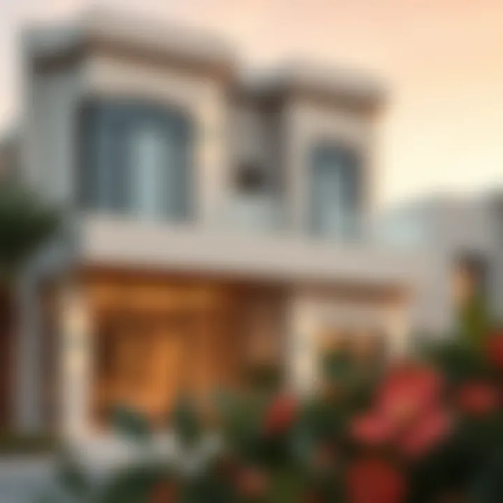 Stunning architectural design of Al Ghadeer Townhouse