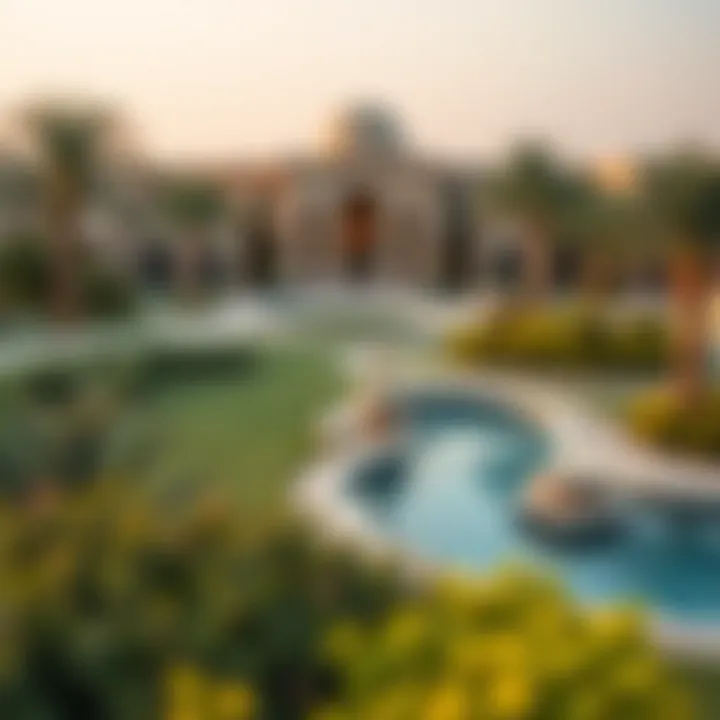 Beautiful landscaped gardens and parks within Al Ranim Mudon
