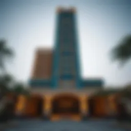 Stunning exterior view of Al Sabkha Tower showcasing its architectural design
