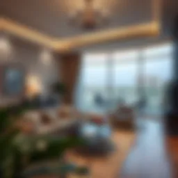 Elegant living space layout in Damac Hills THL floor plan