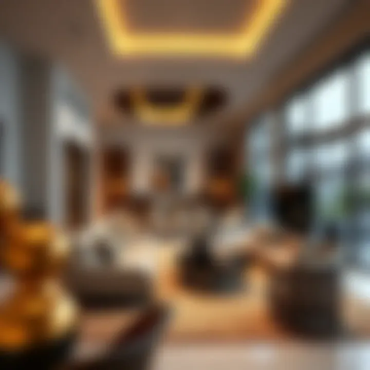 Spacious living area inside an Arabella Townhouse with contemporary decor