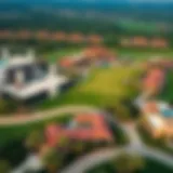 Stunning aerial view of Arada Jumeirah Golf Estates showcasing lush greenery and the golf course