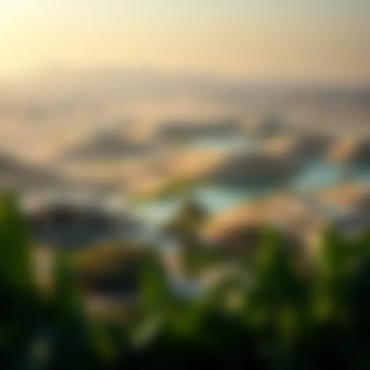 Aerial view of Emirates Hills highlighting serene landscapes