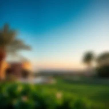 Lush Greenery and Scenic Views Scenic landscape view of Aster Arabian Ranches with lush greenery