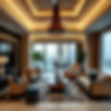 Opulent Living Room at Barari Villa Luxurious living room interior of Barari Villa featuring upscale furnishings
