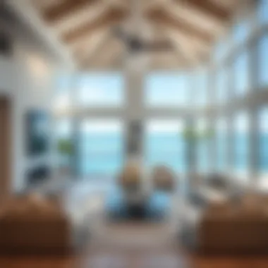 Elegant Coastal Living Room with Ocean View Elegant coastal living room with ocean view