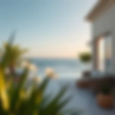 Luxurious Outdoor Patio Overlooking the Beach Luxurious outdoor patio overlooking the beach