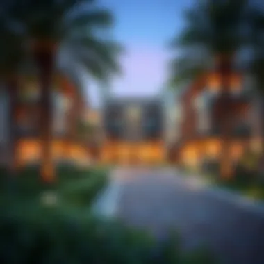 Beautiful neighborhood surrounding Bianca Townhouses in Dubai