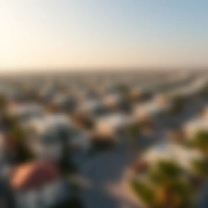 Aerial view of Dubai's upscale residential neighborhoods