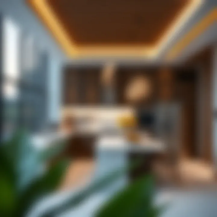 Contemporary kitchen design within a Dubai villa