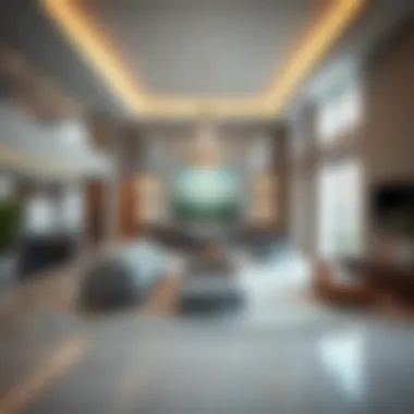 Spacious interior of a Dubai villa highlighting open-plan living