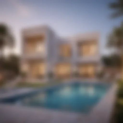 Exterior view of a Sidra villa showcasing modern architecture