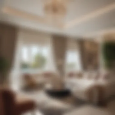 Elegant Living Room in Sidra Villas Luxurious interior design of a Sidra villa living room