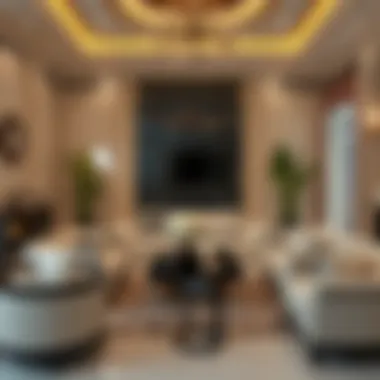 Luxurious Interiors of Villas Interior design showcasing opulence in a UAE villa