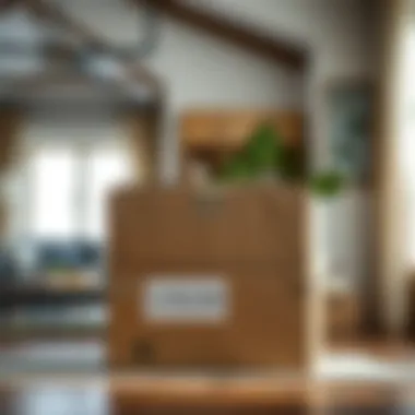 Organized Box A packed box labeled for organization