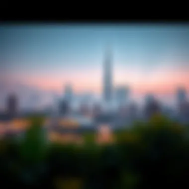 Dubai's Skyline and Real Estate Landscape Visual representation of Dubai's skyline with real estate properties
