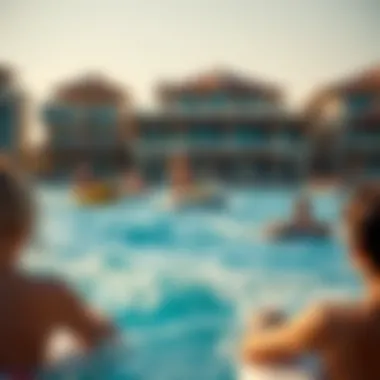 Guests enjoying water activities, illustrating the dynamic and lively atmosphere at Cove Beach Dubai.