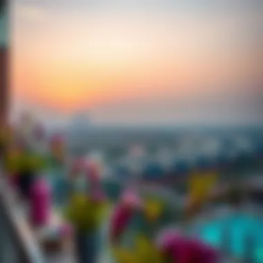 Panoramic Views from Damac Hills Park Residence Breathtaking panoramic view from a balcony overlooking the community