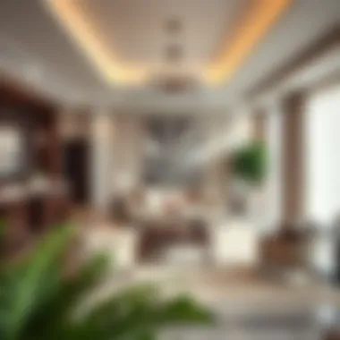 Upscale Interior Design Elegance Elegant living space highlighting upscale interior design in Damac Hills Veneto