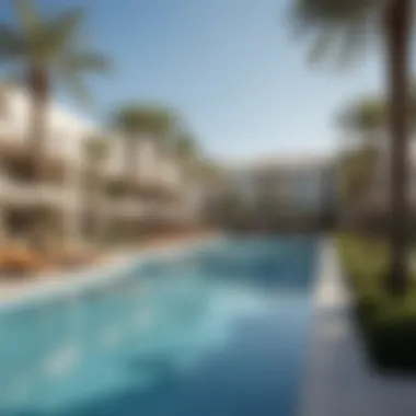 Community Amenities at Damac Lagons The vibrant community amenities at Damac Lagons, including swimming pools and leisure areas