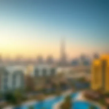 Panoramic view of Dubai skyline from Damac Residence highlighting its strategic location