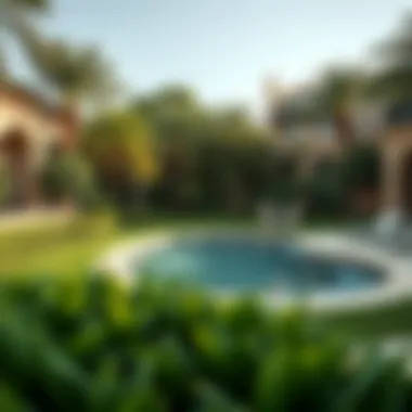 Lush green surroundings of Damac properties