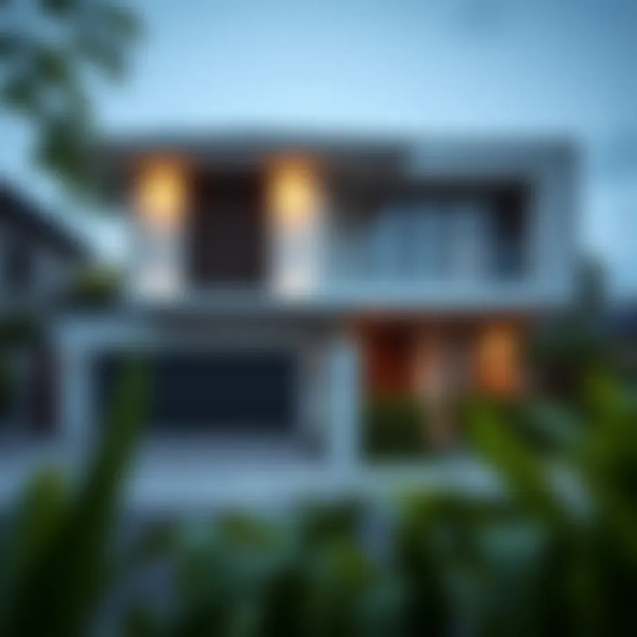 Stylish two-bedroom house exterior showcasing modern architecture