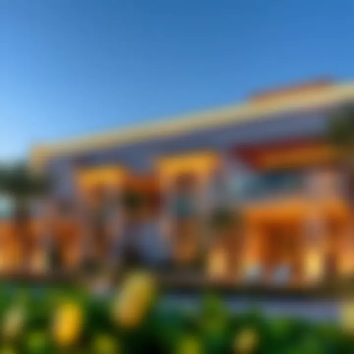 Architectural Elegance of Dubai Hills Club Villas Stunning architectural facade of Dubai Hills Club Villas