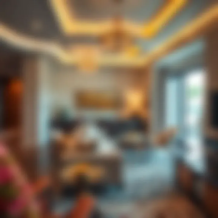 Luxurious Interior Design of Dubai Hills Club Villas Elegant living space showcasing interior design in Dubai Hills Club Villas