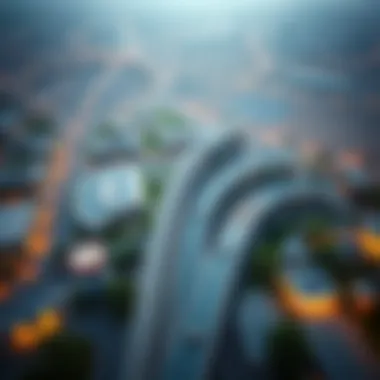 Comprehensive Aerial Perspective of Metro Connectivity Aerial view of Dubai Investment Park area and metro connectivity