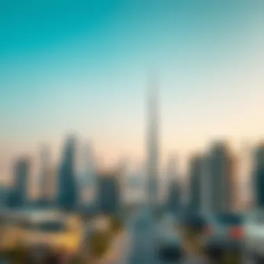Dubai's Real Estate Landscape Dubai skyline with emphasis on real estate market