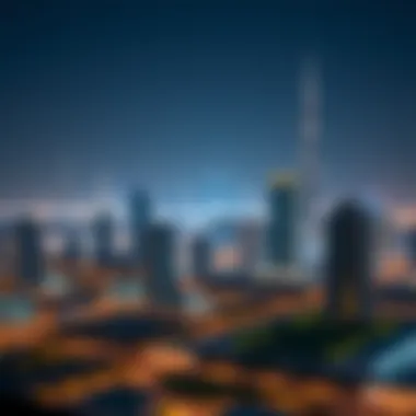 Illustration of Dubai's skyline with investment properties highlighted