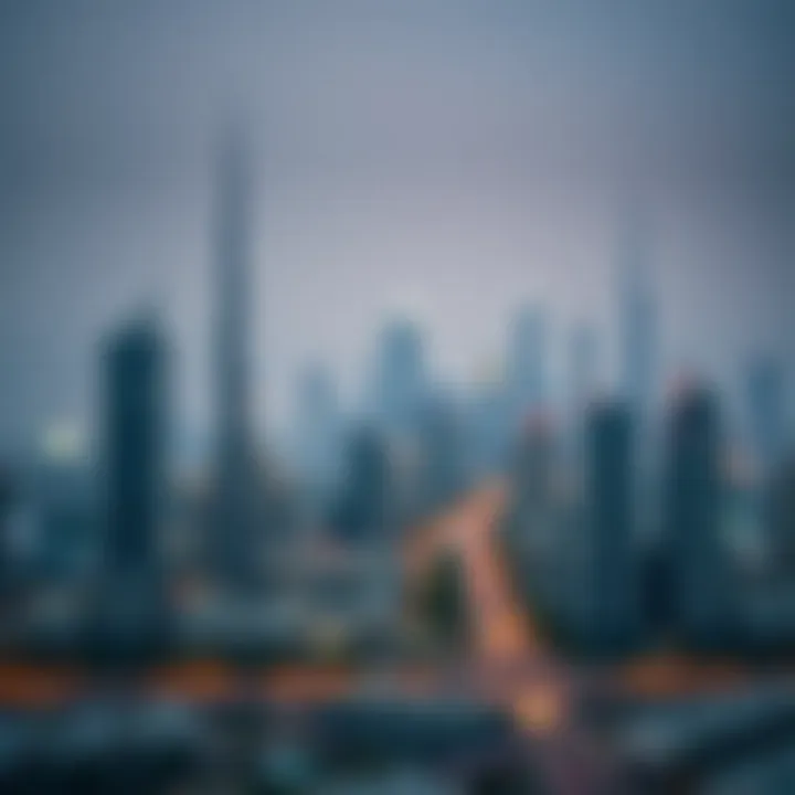 Dubai skyline featuring residential areas