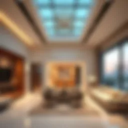 Luxurious villa interior showcasing modern design