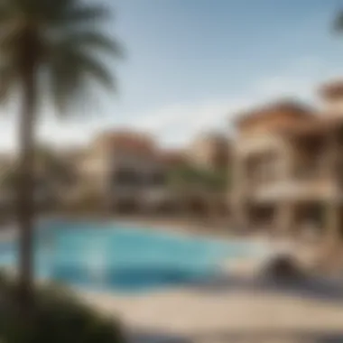 Community Facilities in Dubailand A vibrant community facility in Dubailand with families enjoying their time.