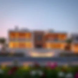 Stunning exterior view of Elan Tilal Al Ghaf showcasing contemporary architecture