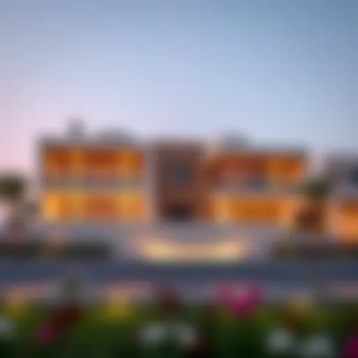 Stunning exterior view of Elan Tilal Al Ghaf showcasing contemporary architecture