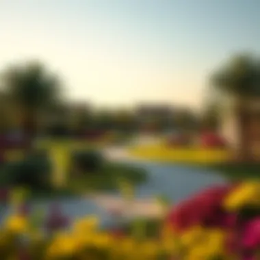 Tranquil Landscapes of Elan Tilal Al Ghaf Serene landscapes and green spaces surrounding Elan Tilal Al Ghaf