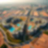 Aerial view of Emaar South development showcasing the master plan layout