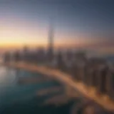 Skyline of Dubai showcasing modern architecture