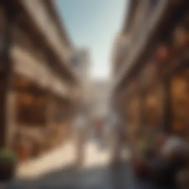 Cultural Diversity in Dubai's Heritage Traditional market in Dubai reflecting cultural diversity