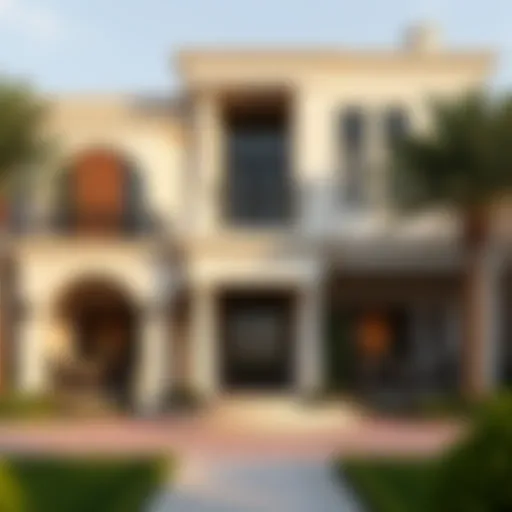 Luxurious villa exterior in Dubai