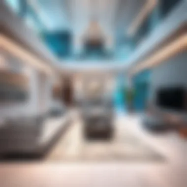 Spacious Living Area of a Modern Villa Interior of a modern villa showcasing spacious living area