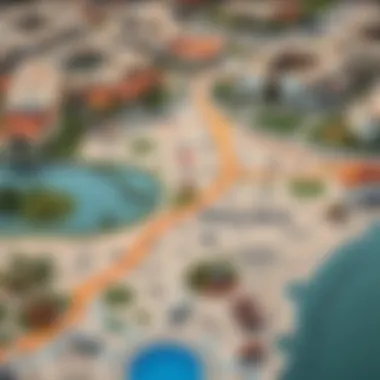 Neighborhoods with Affordable Villas in Dubai Map highlighting neighborhoods with affordable villas