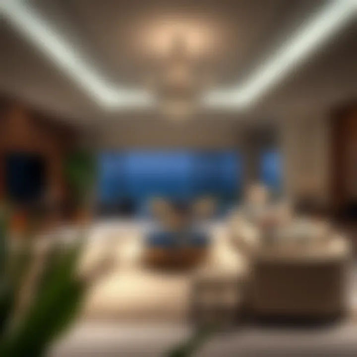 Luxurious interior design of an Akoya Villa living room